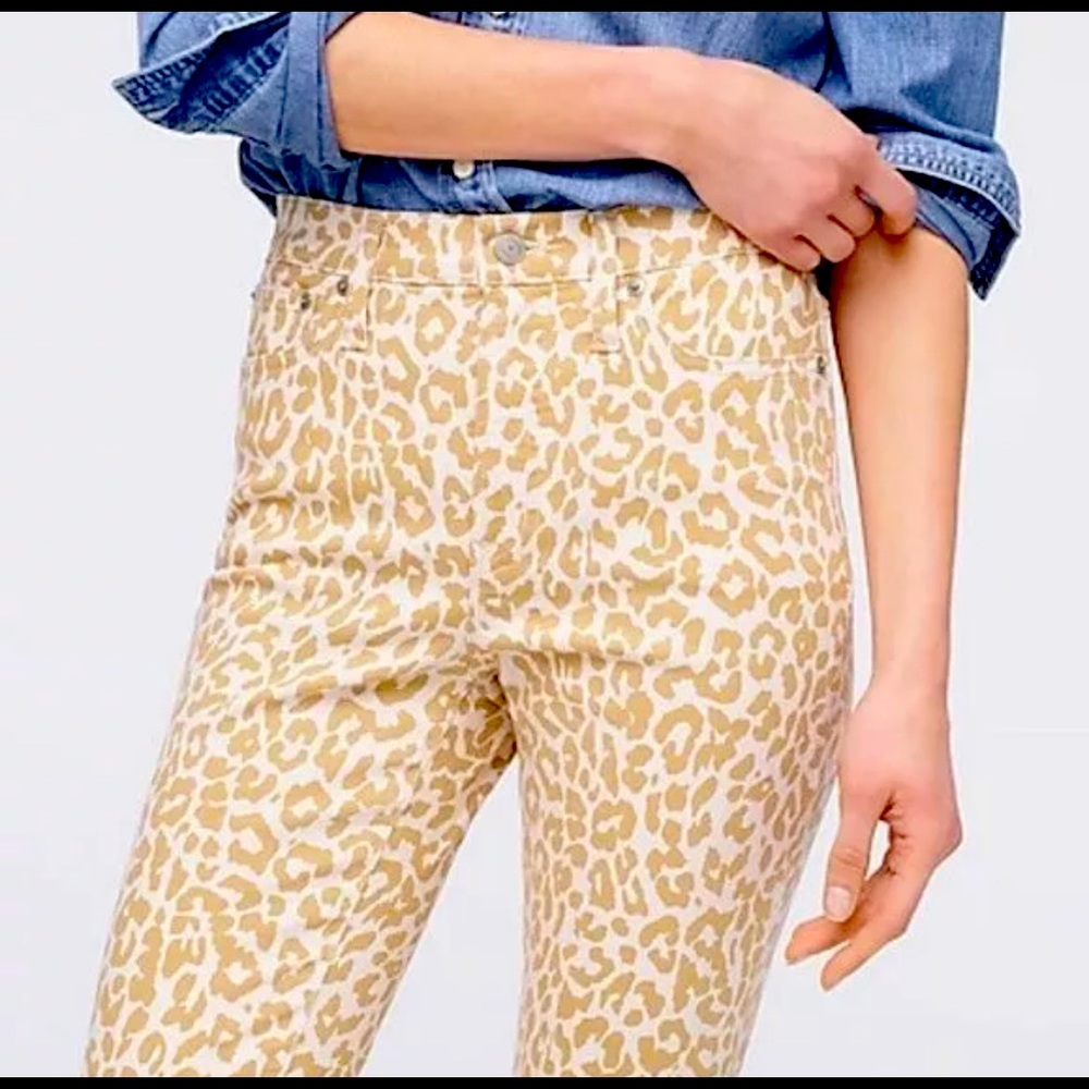 J. Crew 10" Toothpick Jean Safari Leopard sz. 26